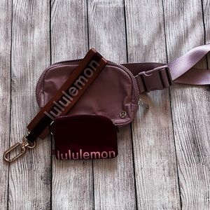 Lululemon Mauve Belt Bag with Mesh Pockets